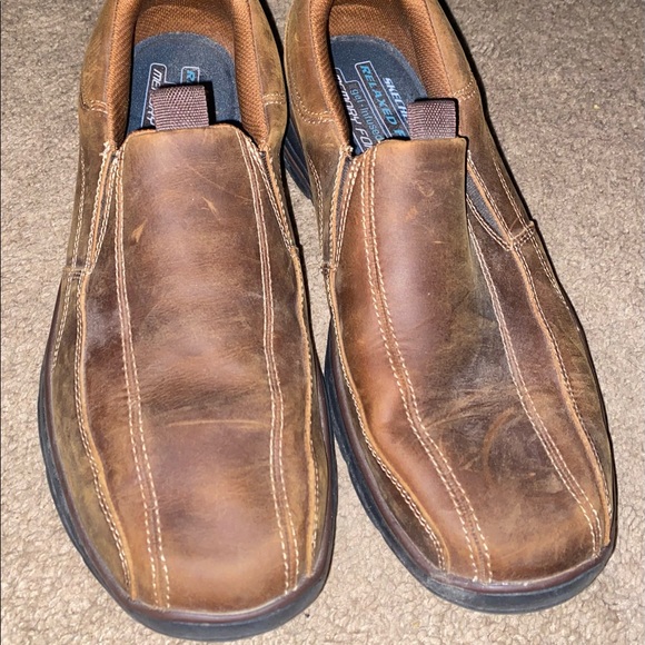skechers relaxed fit gel infused memory foam men's shoes
